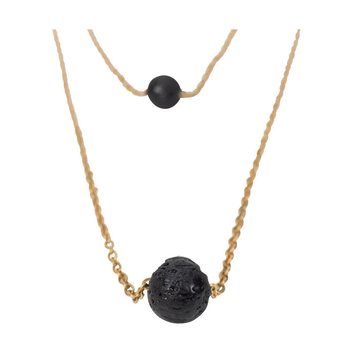 Serina & Company Double Strap Lava Necklace