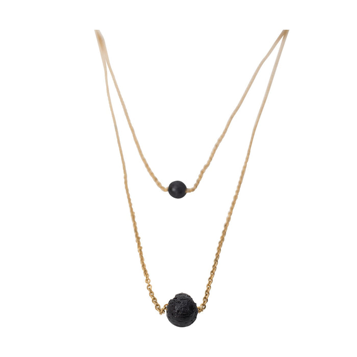 Serina & Company Double Strap Lava Necklace