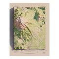 Shasta, California 1954 Shaded Relief Map - No Frame - North Drinkware