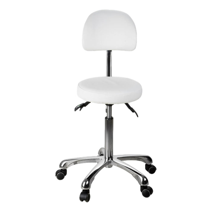 Silverfox Round Stool with Backrest