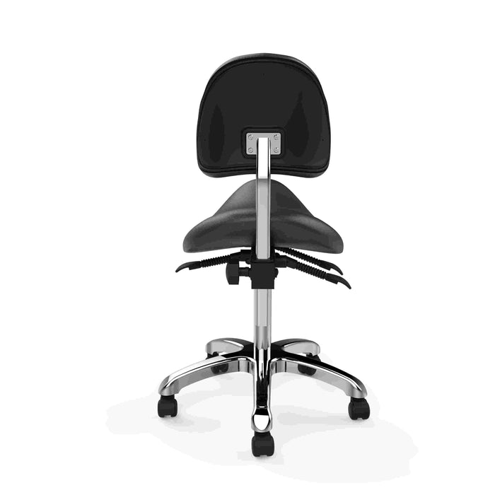 Silverfox Saddle Stool with Back
