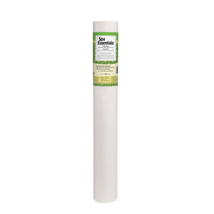Disposable Linens & Apparel Spa Essentials Table Paper / Poly-Backed / White / 21" x 125'