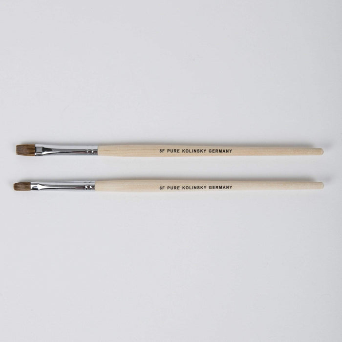 Nail Brushes & Cuticle Pushers Spade Kolinsky Gel Brush , #6 F and #8 F