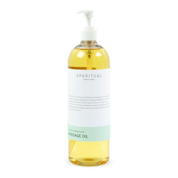 SpaRitual Geranium Cedarwood Massage Oil, 33 fl oz