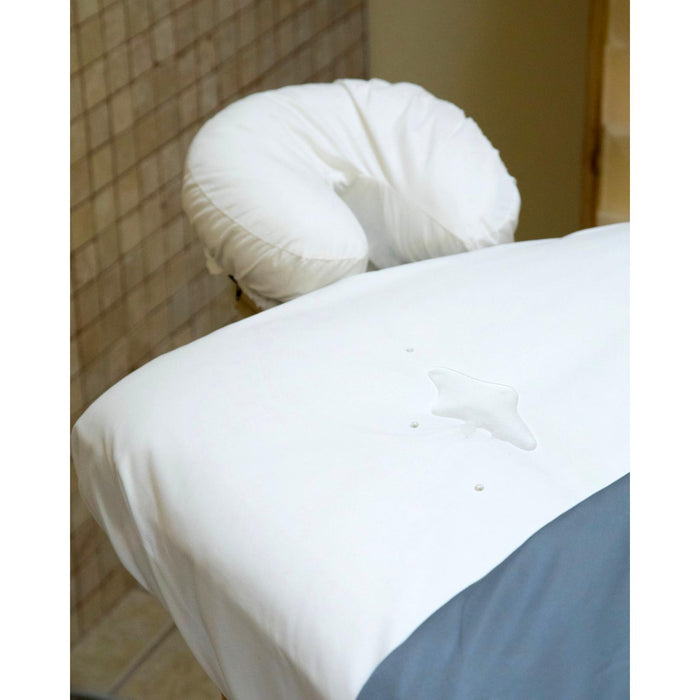 Sposh Premium Waterproof Fitted Sheet and Face Rest Cover for Massage Tables,  White