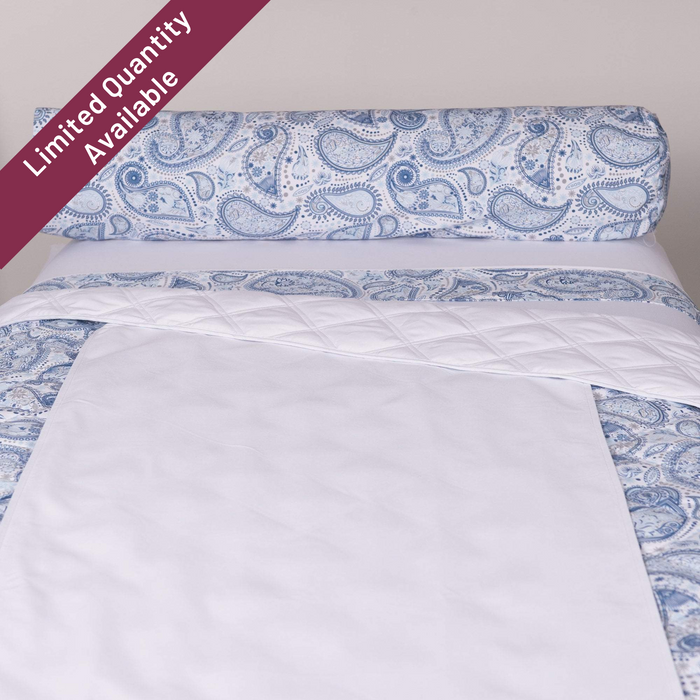 Sposh Professional Paisley Bolster Cover, White Sapphire
