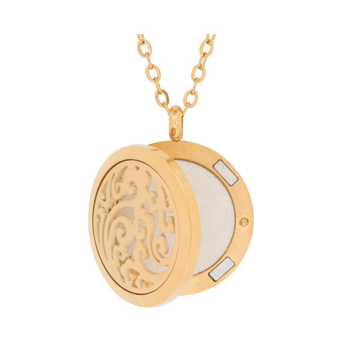 Jewelry Stainless Steel Golden Waves Pendant
