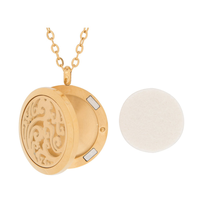 Jewelry Stainless Steel Golden Waves Pendant
