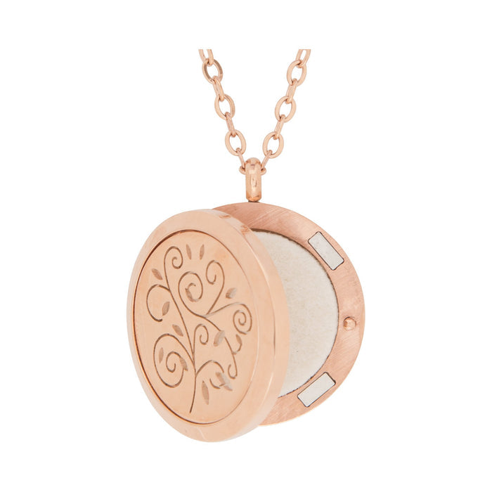 Jewelry Stainless Steel Rose Gold Swirls Pendant