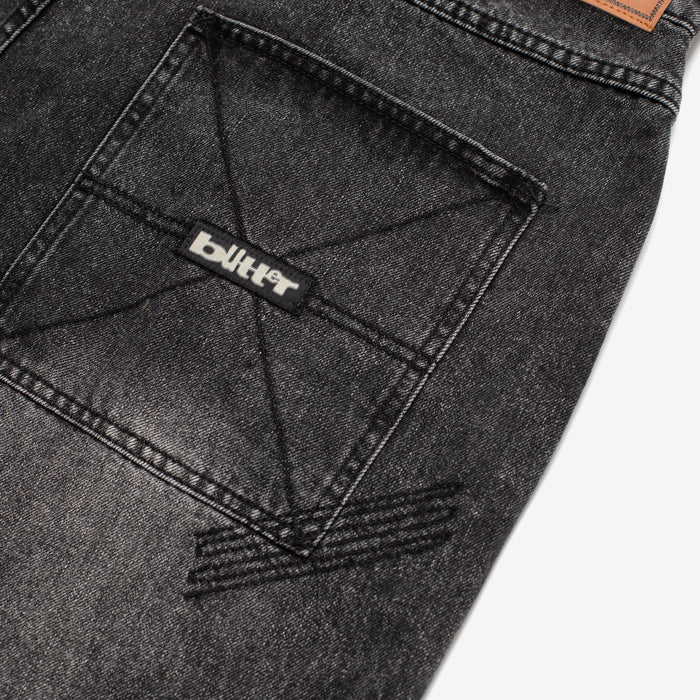 Stitch Denim Shorts