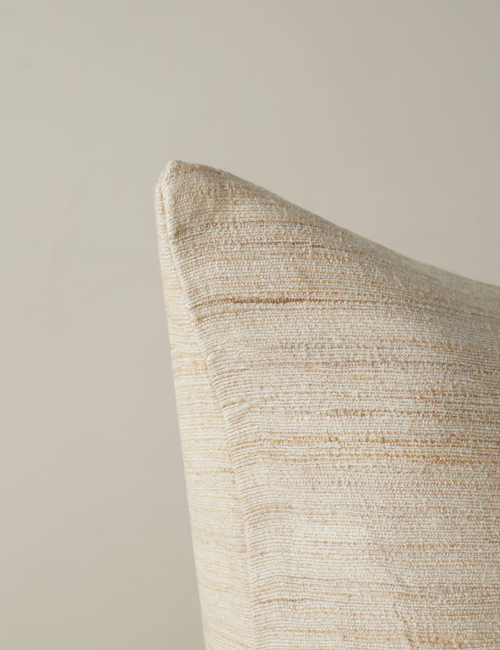 | Corner of the Striations Silk Throw Pillow by Elan Byrd.