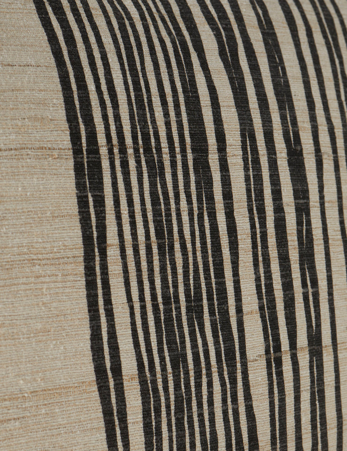 | Close up view of the pattern on the Striations Silk Throw Pillow by Elan Byrd.