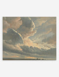 #size::16--x-13- #size::18--x-15- #size::29--x-23- #color::- #size::27--x-22- #frame-option::unframed | Unframed Study of Clouds with a Sunset near Rome Wall Art by Simon Alexandre Clement Denis