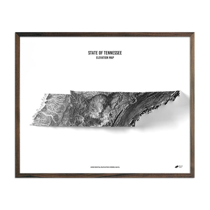 Tennessee Elevation Map - No Frame - North Drinkware