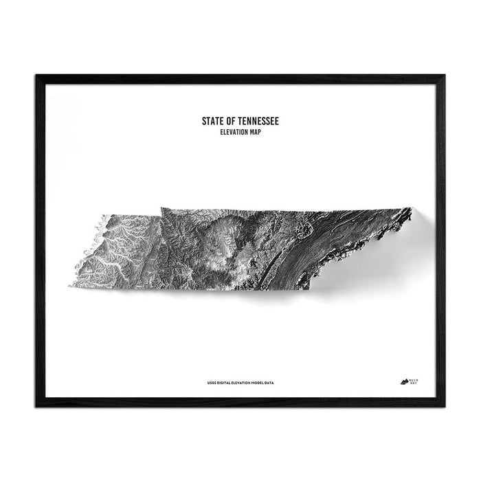 Tennessee Elevation Map - No Frame - North Drinkware