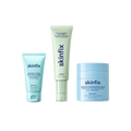 Skinfix Gentle Gel Cleanser Mini, Hypochlorous Daily Mist, and Ceramide Prime Whipped Cream on transparent background.