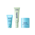 Skinfix Hydrating Foaming Oil Cleanser Mini, Hypochlorous Daily Mist, and Triple Lipid-Peptide Cream on transparent background.