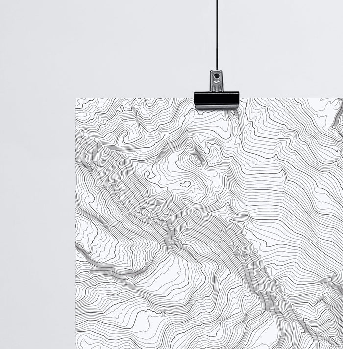 The Mt. Rainier Topo Gift Wrap - North Drinkware