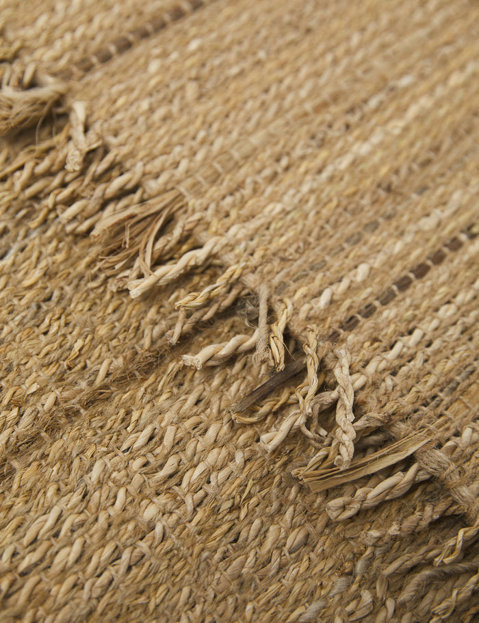 #color::natural #size::small | Detailed shot of the Ukiah woven natural jute and hemp Wall Hanging