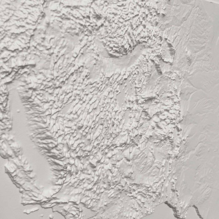 USA - White 3D Raised Relief Map - North Drinkware
