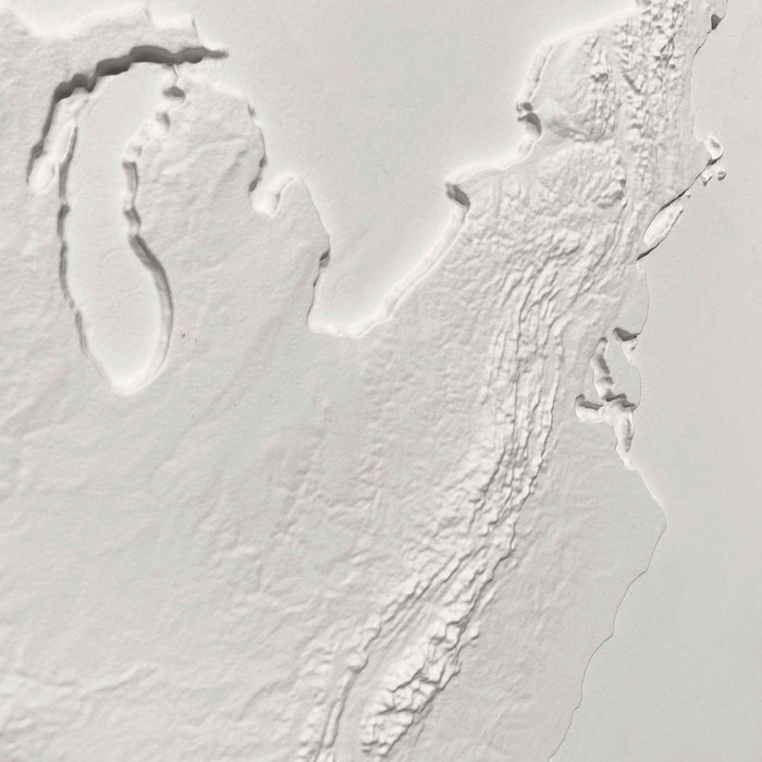 USA - White 3D Raised Relief Map - North Drinkware