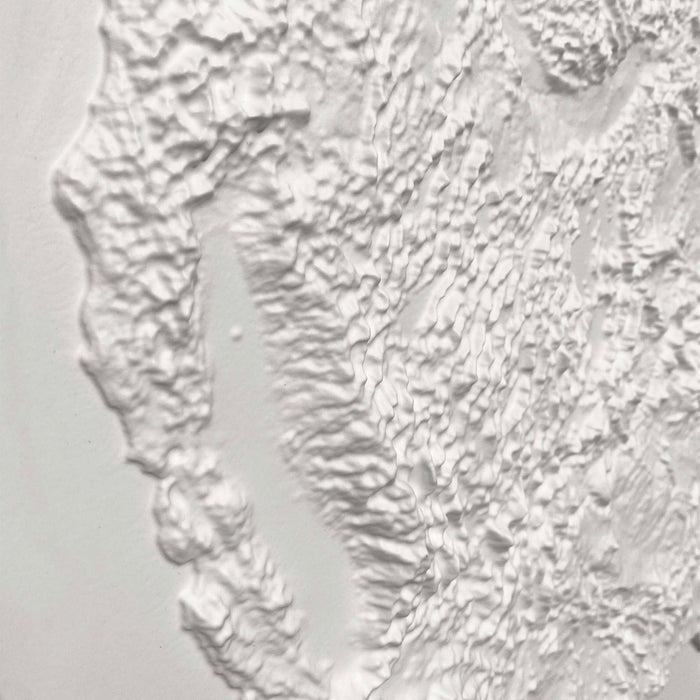 USA - White 3D Raised Relief Map - North Drinkware