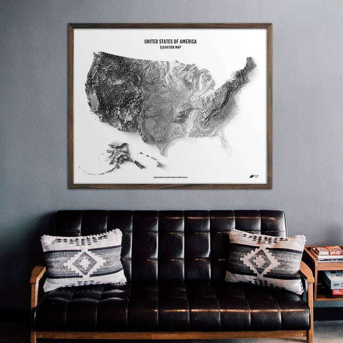 USA Elevation Map - No Frame - North Drinkware