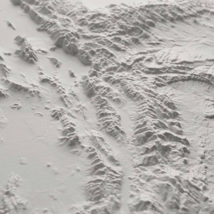 Utah - White 3D Raised Relief Map - North Drinkware