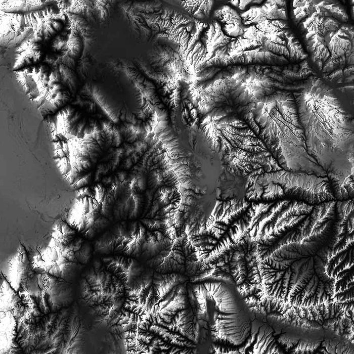 Utah Elevation Map - No Frame - North Drinkware