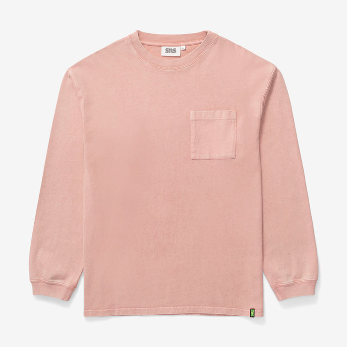 Washed Long Sleeve Pocket Tee | SNS-105001