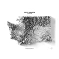 Washington Elevation Map - No Frame - North Drinkware