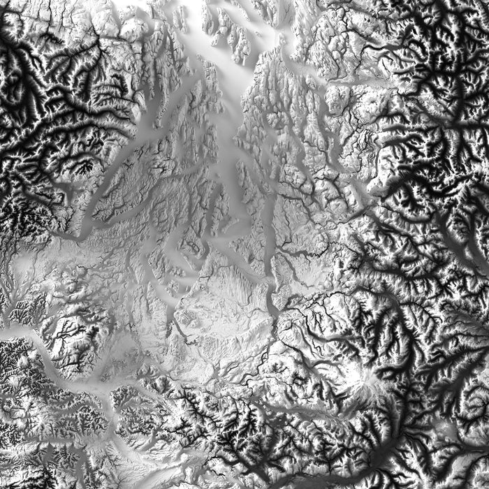 Washington Elevation Map - No Frame - North Drinkware