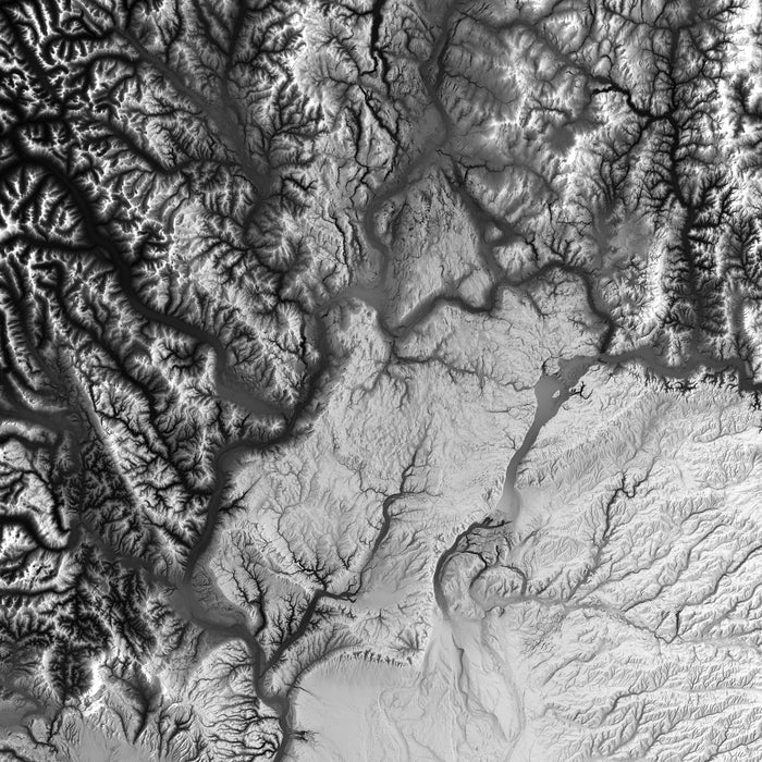 Washington Elevation Map - No Frame - North Drinkware