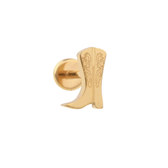 Western Boot Flat Back Stud