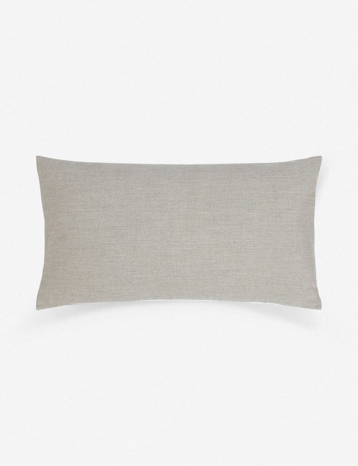 #size::12--x-22- | The gray back on the Whitehaven indoor and outdoor lumbar pillow