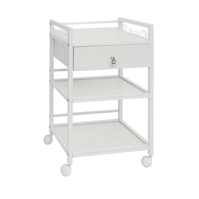 Trolleys & Carts Wooden Retro Esthetician Trolley White