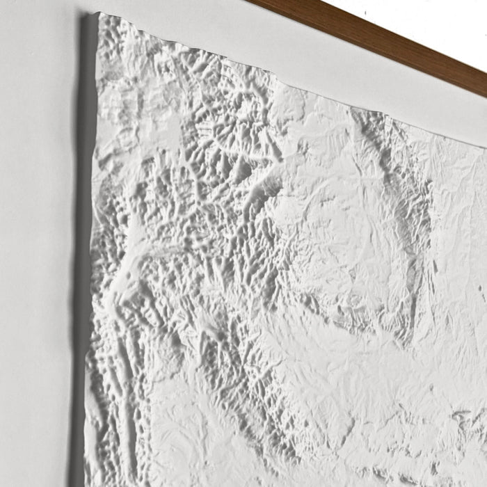 Wyoming - White 3D Raised Relief Map - North Drinkware