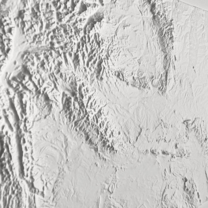 Wyoming - White 3D Raised Relief Map - North Drinkware