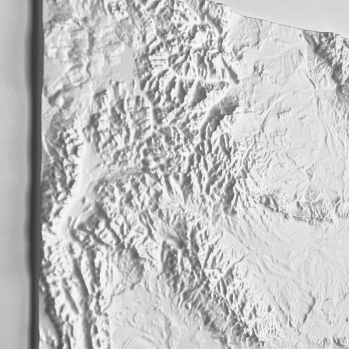 Wyoming - White 3D Raised Relief Map - North Drinkware