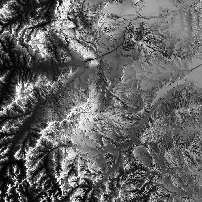 Wyoming Elevation Map - No Frame - North Drinkware